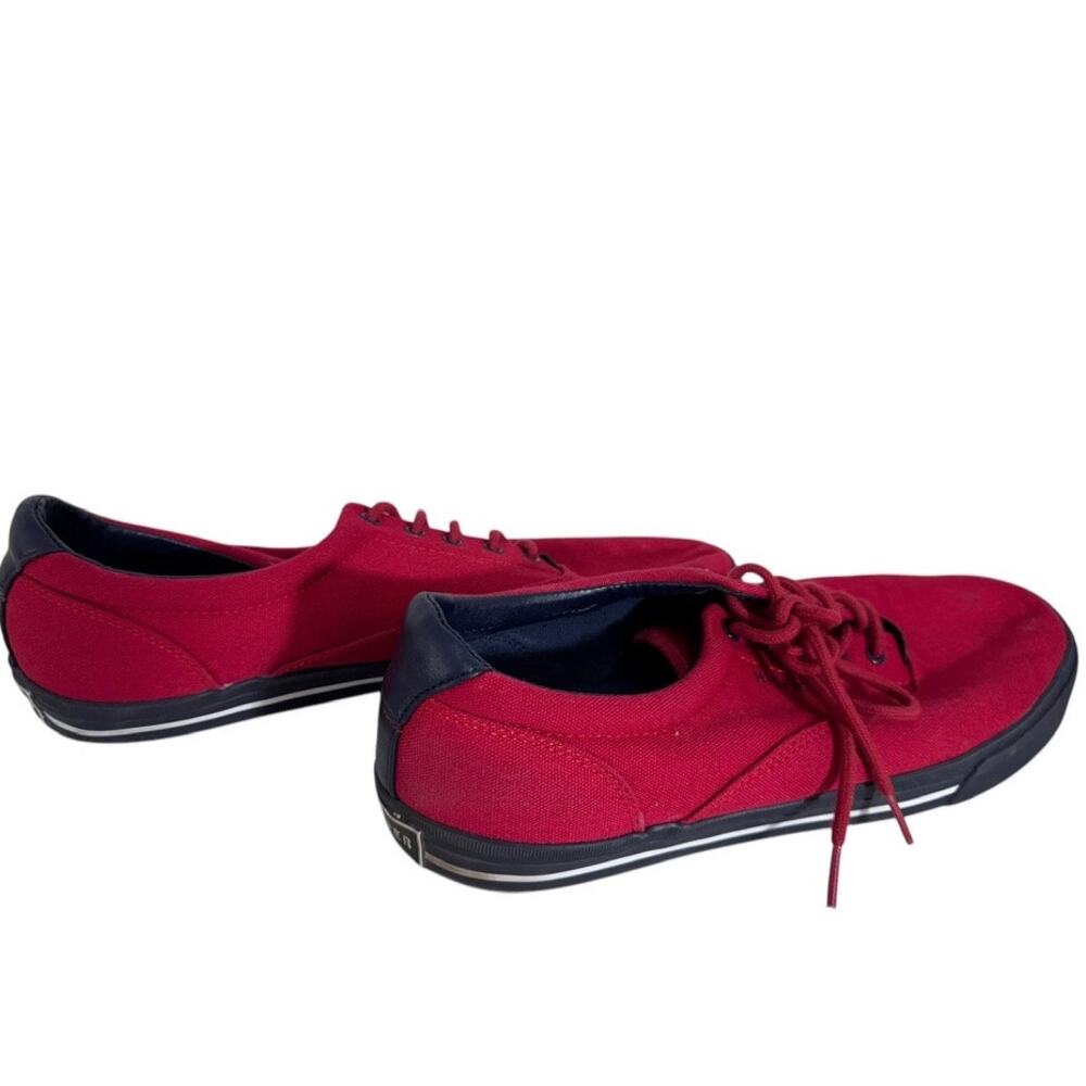 "TOMMY HILFIGER" Red Mens Sneakers Size 12 Street Wear Preppy Academia Walking